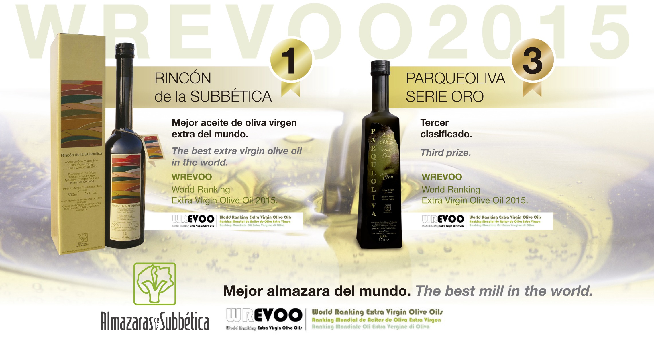 Premio mejor almazara y mejor aceite de oliva virgen extra del mundo 2015