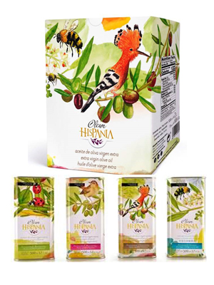 Pack de 4 latas aceite de oliva virgen extra Óleum Hispania gama Nature Premium de 500 ml